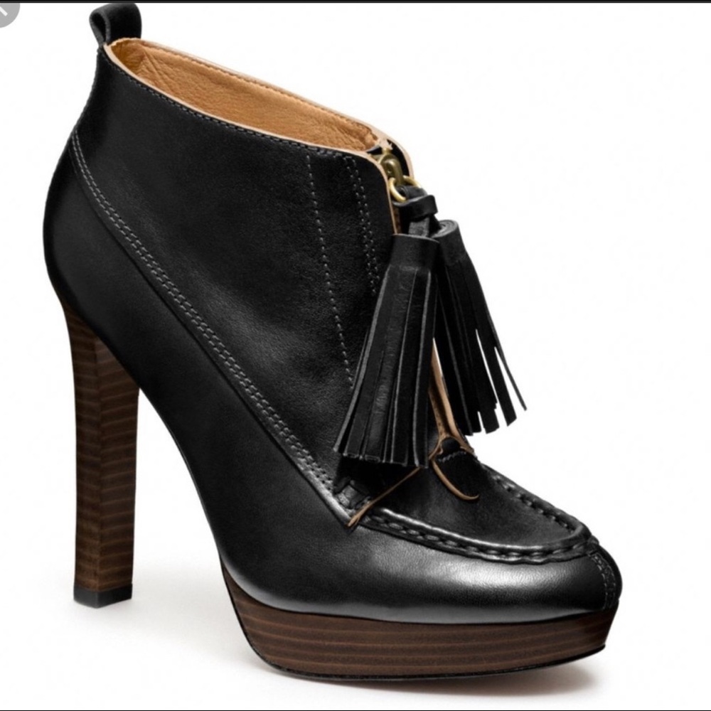 Coach Zipper Leather Heels